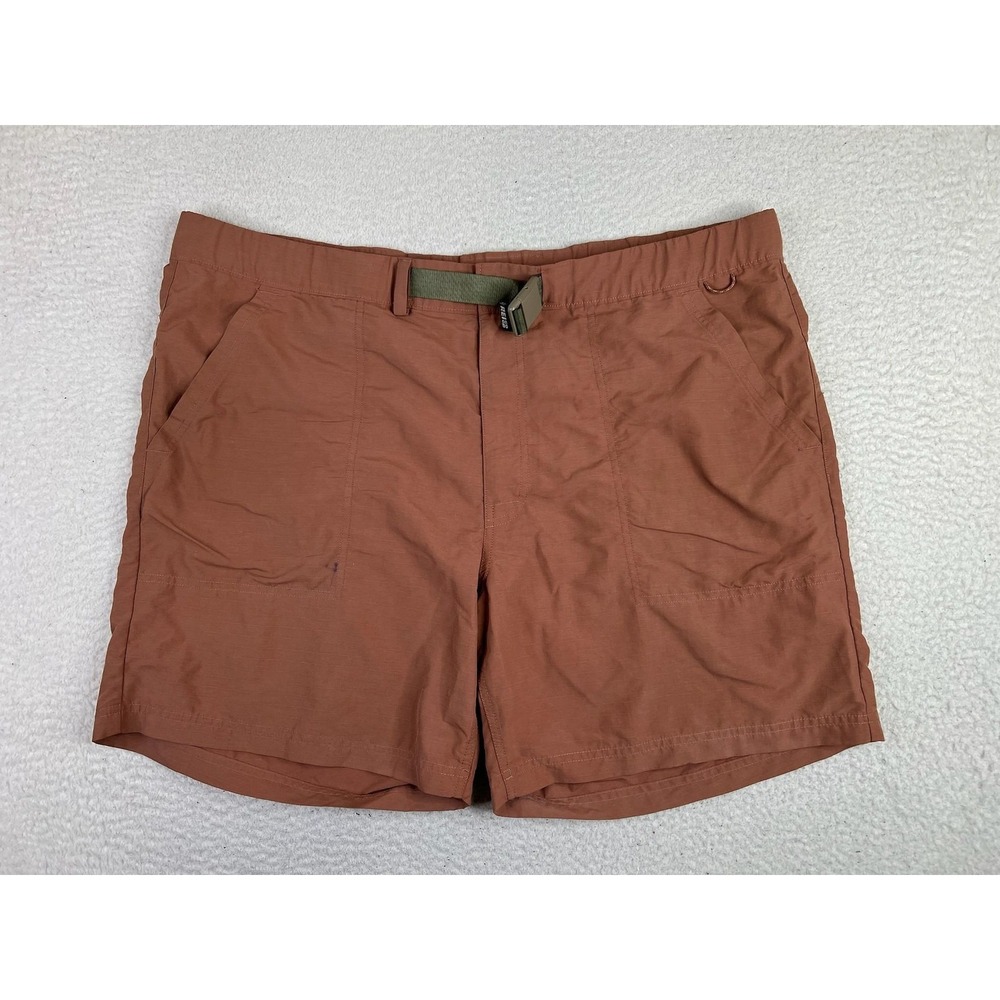 REI Co-op Shorts Mens XL Brown Sahara Amphib Hybrid 6" Inseam Belted Nylon